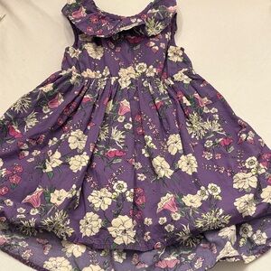 Tea Collection Purple Floral Kids Dress